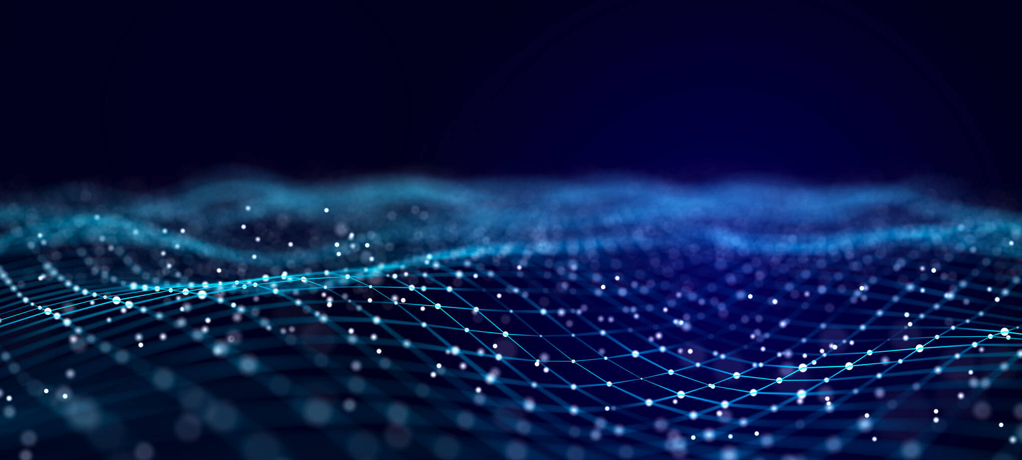 Abstract Digital Background. Network Connection Structure. Big Data. Futuristic Abstract Wave. 3d Rendering.